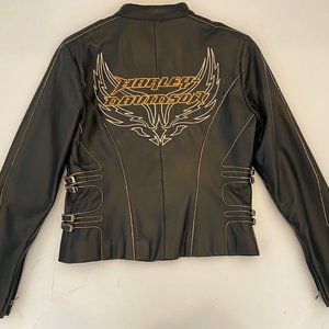 Harley-Davidson Women's Black Leather Jacket - Size S
